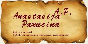 Anastasija Pamučina vizit kartica